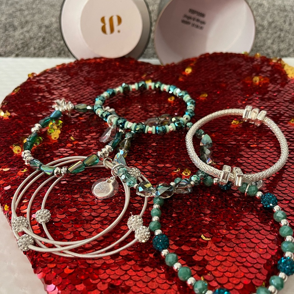 Bomb party jewelry 6 pieces of different bracelet. Brand new never worn.